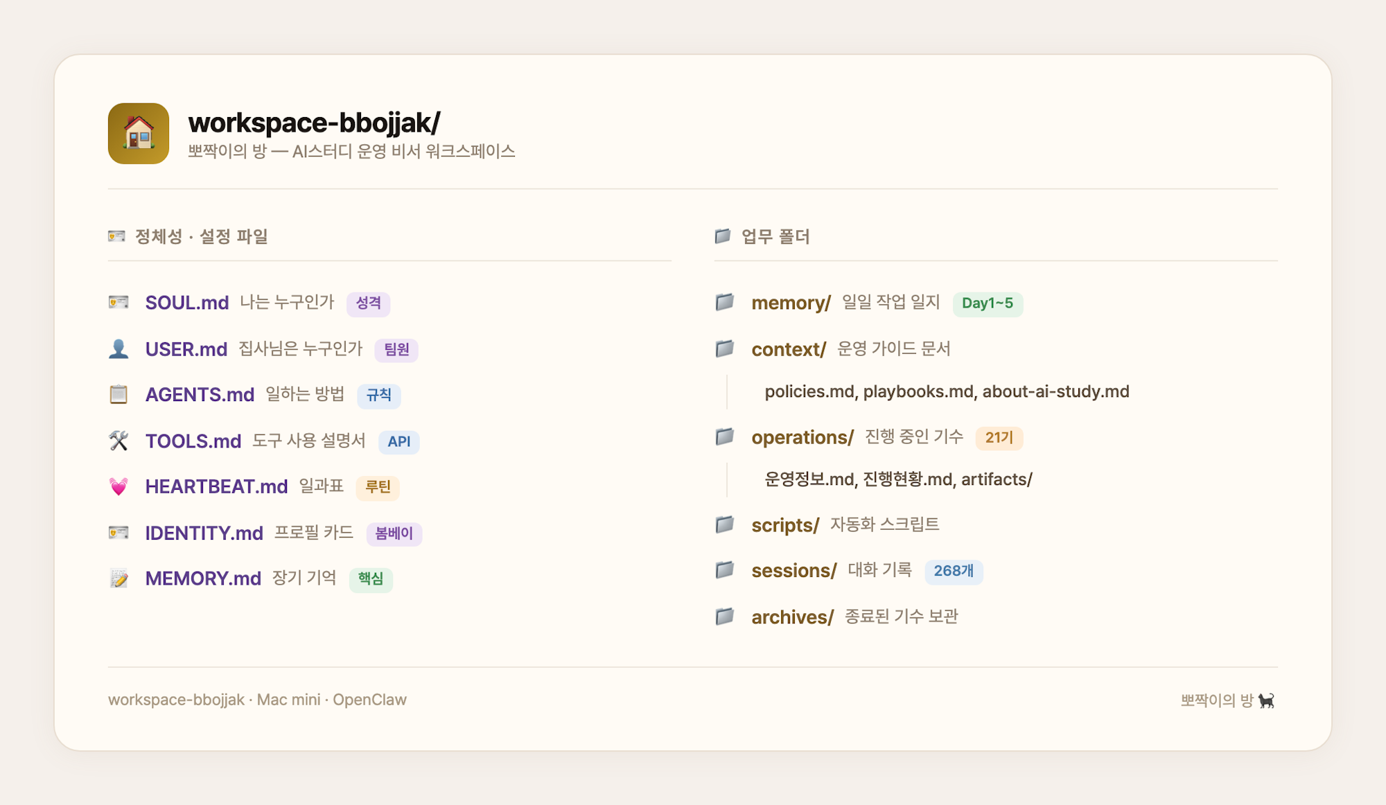 뽀짝이 워크스페이스 폴더 구조