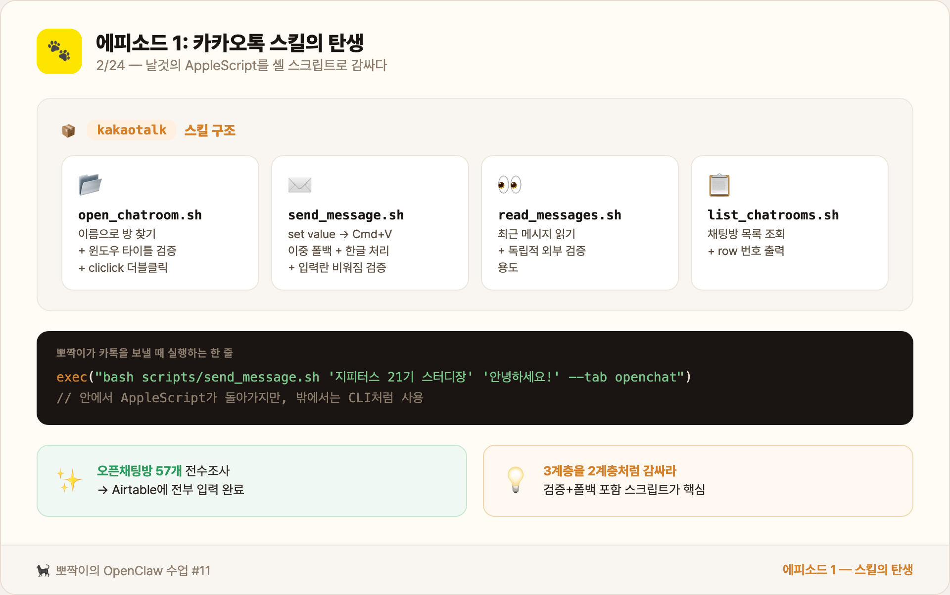 에피소드 1 — 카톡 스킬 구조