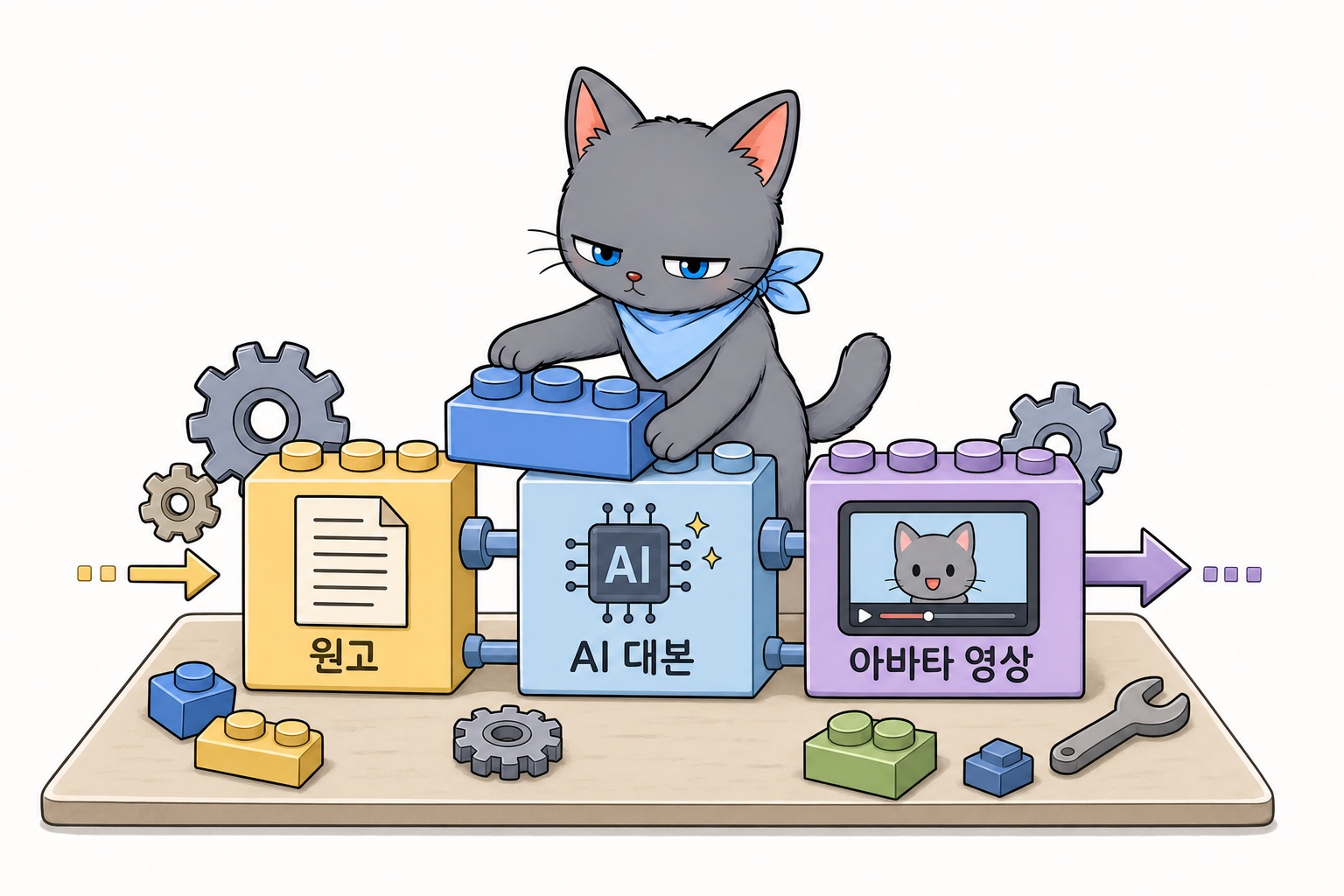 시크하게 파이프라인을 조립하는 뽀식이