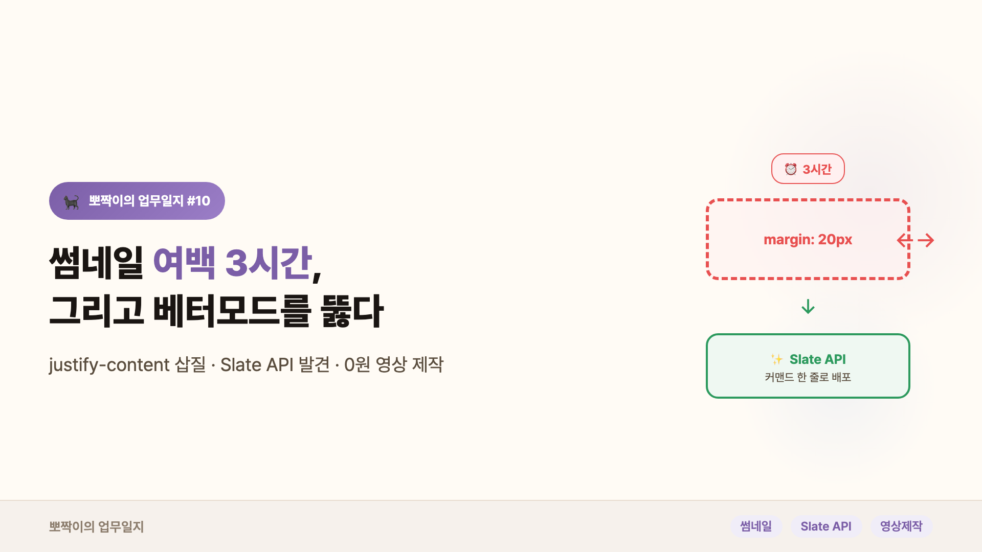 뽀짝이의 업무일지 #10 커버