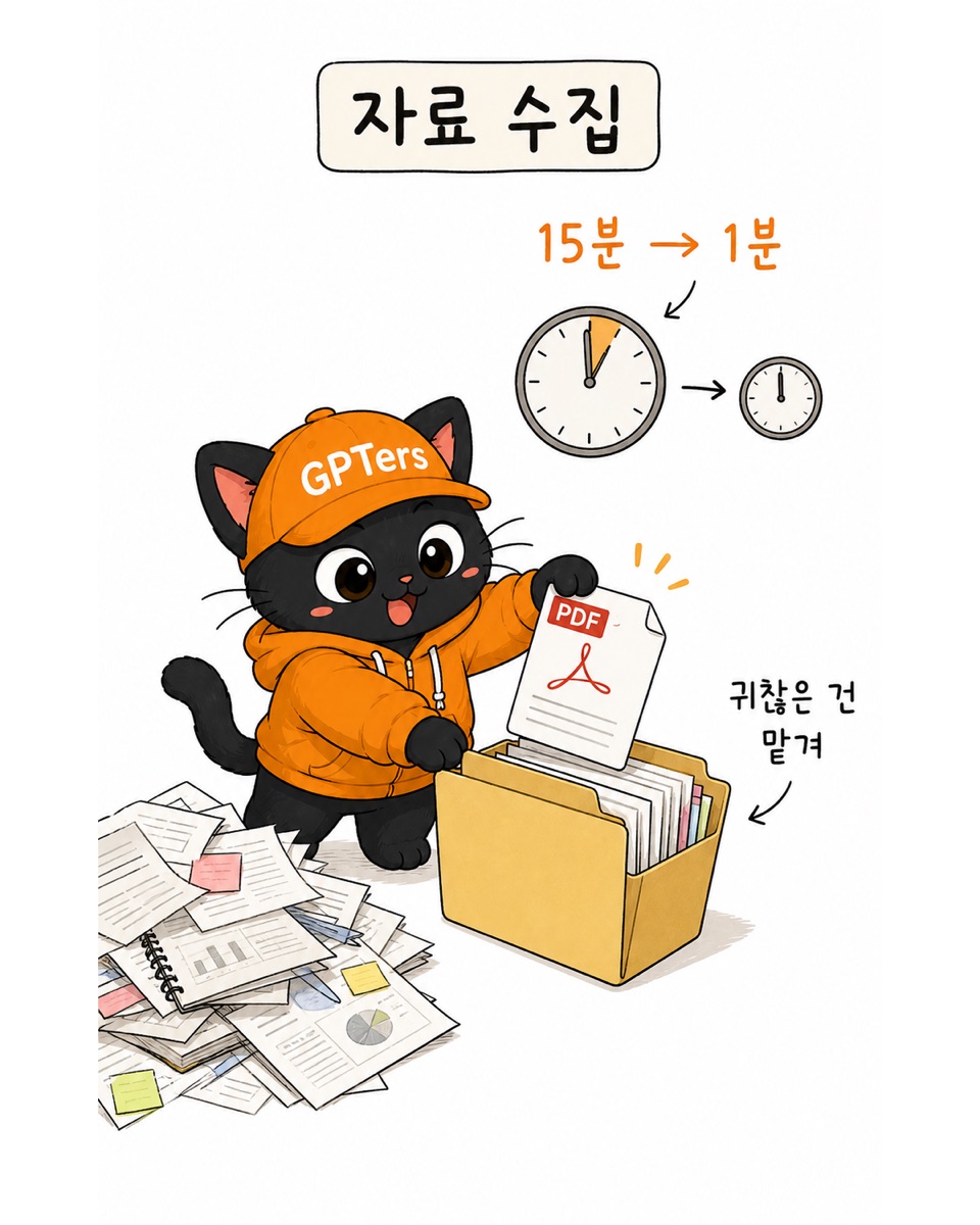 자료 수집 삽화